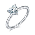 Jewelry wholesale Heart Moissanite Ring 1.0ct 925 Silver Classic Style Wholesale Jewelry