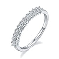 Jewelry wholesale Wholesale Moissanite D/VVS1 Princess-Cut Twelve-Stone Half Eternity Ring – 925 Sterling Silver with 18K White Gold Vermeil, GRA Certified – Luxurious & Timeless