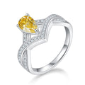 Jewelry wholesale Pear Cut Moissanite Ring 1ct 925 Silver Crossover Band Wholesale Jewelry