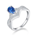 Jewelry wholesale Pear Cut Moissanite Ring 1ct 925 Silver Crossover Band Wholesale Jewelry