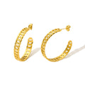 Jewelry wholesale Wholesale Stainless Steel Fashion Jewelry Cuban Chain Stud Earrings