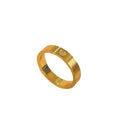 Jewelry wholesale Wholesale Stripe Minimalist 304 Stainless Steel Band Ring – 18K Gold Plated, Waterproof
