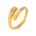 Jewelry wholesale Wholesale Retro Design Stainless Steel Jewelry Zircon Snake Shape Ring