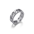 Jewelry wholesale Wholesale Cuban Link Minimalist 304 Stainless Steel Band Ring, Waterproof