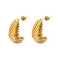 Jewelry wholesale Wholesale Stainless Steel Irregular Spiral Stud Earrings