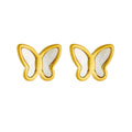 Jewelry wholesale Wholesale Travel Wear Pop Shell Element Butterfly Shaped Stud Earrings