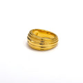 Jewelry wholesale Wholesale Grooved Dome Minimalist 304 Stainless Steel Band Ring, Waterproof
