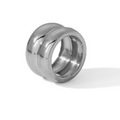 Jewelry wholesale Wholesale Double‑Groove Chunky 304 Stainless Steel Band Ring – 18K Gold Plated, Waterproof