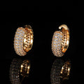 Jewelry wholesale Wholesale Bubble Circle Pave Cubic Zirconia Hip Hop Hoop Earrings