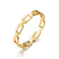 Jewelry wholesale Wholesale Chain Link Minimalist 304 Stainless Steel Band Ring, Waterproof