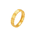 Jewelry wholesale Textured Band Ring 18K Gold Plated Minimalist Wholesale Jewelry