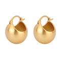 Jewelry wholesale Wholesale Stainless Steel Ear Buckle Bulk spherical Huggie Hoop Earrings