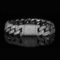Wholesale 15mm Iced Out Mixed Cubic Zirconia Hip Hop Men’s Bracelet | Chain Length 7in–9in