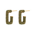 Jewelry wholesale Wholesale Chunky Geometric Shape round Brilliant Cut Zircon Earrings
