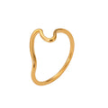 Jewelry wholesale Wholesale Irregular Heart Shape Distinctive 304 Stainless Steel Band Ring – 18K Gold Plated, Waterproof