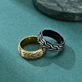 Jewelry wholesale Wholesale Tire Tread 304 Stainless Steel Spinner Statement Ring, Waterproof