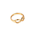 Jewelry wholesale Wholesale Infinity Knot Band Minimalist 304 Stainless Steel Ring – 18K Gold Plated, Waterproof