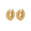 Jewelry wholesale Wholesale Circle Water Pipe Creative Design Geometric Shape Earrings