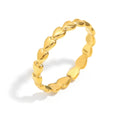 Jewelry wholesale Wholesale Hearts Connect Minimalist 304 Stainless Steel Ring – 18K Gold Plated, Waterproof