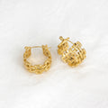 Jewelry wholesale Wholesale Circular Hollow C-Shaped Stainless Steel Earrings