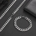 Wholesale 11mm Hip Hop 6-Sided Polished Cuban Link Chain Necklace and Bracelet, Chain 7in-26in