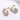 Jewelry wholesale Wholesale Chunky Geometric Shape round Brilliant Cut Zircon Earrings