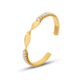 Jewelry wholesale Luxury Fashion Jewelry Stainless Steel Twist Zircon Cuff Open Bangles