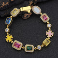 Wholesale Colorful Cubic Zirconia Trendy Bracelet, Chain 7in,8in,9in