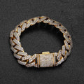 Jewelry wholesale Wholesale Hip Hop Cubic Zirconia Cuban Chain Bracelet, Chain 7in,8in,9in
