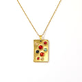 Jewelry wholesale Wholesale Rectangle Minimalist 304 Stainless Steel Pendant Necklace – 14K Gold Plated, Chain 15.75in+1.97in, Waterproof