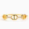Jewelry wholesale Wholesale Hollow Out Pig Nose Cubic Zircon Retro 304 Stainless Steel Ring – 18K Gold Plated , Waterproof