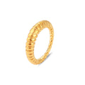 Jewelry wholesale Wholesale Twist Rope Vintage 304 Stainless Steel Band Ring– 18K Gold Plated, Waterproof
