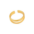 Jewelry wholesale Wholesale Double Layer Lines High Polish Waterproof Open Ring