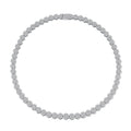 Wholesale Iced-Out Flower Moissanite Cuban Link Hip-Hop Bracelet 584 Pieces D/VVS1 – 18K White Gold Vermeil on S925 Silver, Chain Length 18 in (45 cm) , GRA Certified