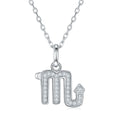 Jewelry wholesale Wholesale Moissanite 0.15 CT D/VVS1 Scorpio Necklace — Zodiac Symbol Pendant, 18 K White-Gold Vermeil (2.5 µm) on S925 Silver, 45 cm Chain Included, GRA Certified
