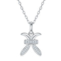 Jewelry wholesale Wholesale Moissanite 0.085 CT · D/VVS1 Pisces Necklace — Zodiac Symbol Pendant, 18 K White-Gold Vermeil (2.5 µm) on S925 Silver,45cm Chain Included, GRA Certified