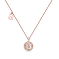 Jewelry wholesale Wholesale Moissanite D/VVS1 Initial "B" Pendant Necklace—18 K Rose-Gold Vermeil on 925 Silver • 45 cm Chain, GRA Certified
