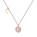 Jewelry wholesale Wholesale Moissanite D/VVS1 Initial "C" Pendant Necklace—18 K Rose-Gold Vermeil on 925 Silver • 45 cm Chain, GRA Certified