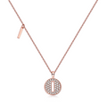 Jewelry wholesale Wholesale Moissanite D/VVS1 Initial "I" Pendant Necklace—18 K Rose-Gold Vermeil on 925 Silver • 45 cm Chain, GRA Certified