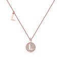 Jewelry wholesale Wholesale Moissanite D/VVS1 Initial "L" Pendant Necklace—18 K Rose-Gold Vermeil on 925 Silver • 45 cm Chain, GRA Certified
