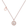 Jewelry wholesale Wholesale Moissanite D/VVS1 Initial "O" Pendant Necklace—18 K Rose-Gold Vermeil on 925 Silver • 45 cm Chain, GRA Certified