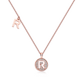 Jewelry wholesale Wholesale Moissanite D/VVS1 Initial "R" Pendant Necklace—18 K Rose-Gold Vermeil on 925 Silver • 45 cm Chain, GRA Certified
