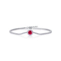 Jewelry wholesale 1CT Lab Gemstone Tennis Bracelet – Platinum on S925 Silver, 3 Colors