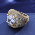 Jewelry wholesale Wholesale Iced Out Cubic Zirconia Hip Hop Solitaire Ring