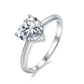 Jewelry wholesale Wholesale Moissanite D/VVS1 Heart Cut Three-Prong Solitaire Engagement Ring – 18K White Gold Vermeil on 925 Silver, GRA Certified