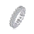 Jewelry wholesale Wholesale Moissanite D/VVS1 Oval-Cut Double-Row Eternity Ring – 925 Sterling Silver with 18K White Gold Vermeil, GRA Certified – Luxurious & Timeless