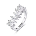 Jewelry wholesale Wholesale Moissanite D/VVS1 Marquise Cut 7-Stone Anniversary Band – 18K White Gold Vermeil on 925 Silver，GRA Certified