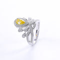 Jewelry wholesale Wholesale Moissanite D/VVS1 Pear Cut Vintage Crown-Inspired Engagement Ring – 18K White Gold Vermeil on 925 Silver, GRA Certified