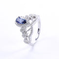 Jewelry wholesale Wholesale Moissanite D/VVS1 Pear Cut Vintage Crown-Inspired Engagement Ring – 18K White Gold Vermeil on 925 Silver, GRA Certified