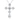 0.20 CT · D/VVS1 Moissanite Cross Necklace — Cross Pendant, 18 K White-Gold Vermeil (2.5 µm) on S925 Silver, 45 cm Chain Included